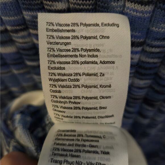 COTTON ON Blue Space Dye Ribbed Knit long Sleeve Maxi Sweater Dress Blue Size M - Picture 11 of 13